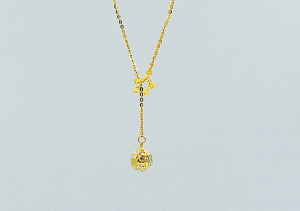 MJ Jewellery 5G Gold Collection Gold Star & Sphere Y-Shape Necklace R178 375 Gold & 916 Gold