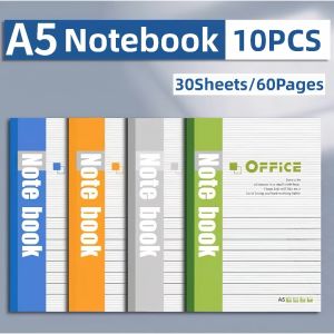 Notebook Set 10 PCS A5 Spiral Writing Composition Notebook 80 Sheets Student School Supplies