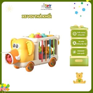 Đồ Chơi Bận Rộn Xe Voi Đa Năng Toykingdom - Đồ chơi Giáo Dục Nhiều Màu Sắc Cho Bé