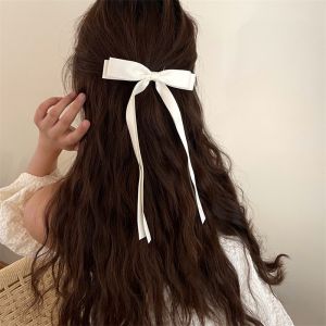กิ๊บติดผมโบว์ริบบิ้นยาวพิเศษอารมณ์เกาหลีเครื่องประดับผมแฟชั่นผู้หญิง