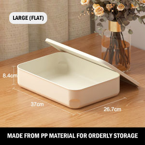 Simple Japanese Minimalist Design Storage Box Stackable With Cover Household Container Organiser/Local Stock