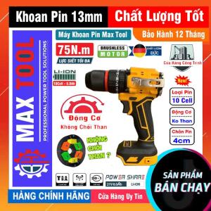 Máy Khoan Pin 3 Chức Năng 13mm Max Tool 75N.m Pin 10 Cell 21V KHÔNG CHỔI THAN 13mm Khoan Tường khoan búa bắn vít mạnh mẽ bảo hành 12 tháng