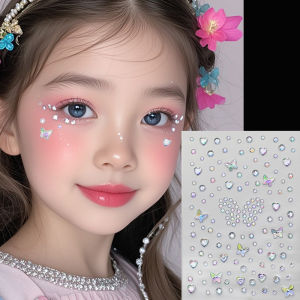 【COD】Peri Air Mata Berlian Stiker Mata Berlian Di Alat Peraga Foto Natal Stiker Wajah Berlian Imitasi Bersinar-💞Margot
