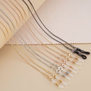 BGGK Gold Color Silver Fashion Hanging Neck Anti-lost Lanyard Hanging Chain Snake Bone Chain Metal Glasses Chain Chain Sunglasses Chains Spectacle Cord