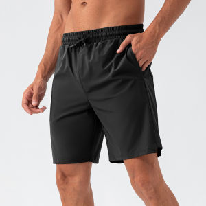 alo yoga Seluar Sukan Kasual Longgar Musim Panas Lelaki Jalur Reflektif Cepat Kering Bernafas Seluar Pendek Latihan Kecergasan Larian