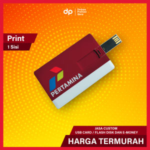 Jasa Cetak printing USB card / Flash disk dan e-money Brizzi Tapcash Flazz 1 sisi Full Colour