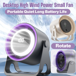 Desktop High Wind Power Fan Rechargeable Mini Small Fan Office Outdoor Sports Portable Fan Small Size Quiet Fan