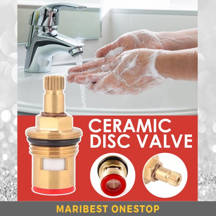 1/2” Faucet Part Tap Spindle With “M” Lock Slow Open Threaded Flange