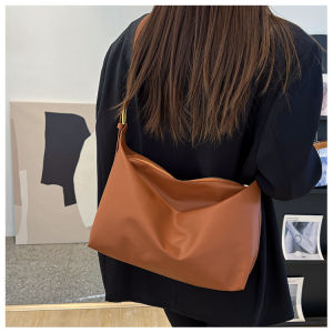 33Bags Large Plain Trending Leather Shoulder Sling Bag For Woman Korean Fashion Hobo Zipper #8085