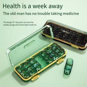 ZENGD Large Capacity Weekly Pill Case Visual Portable Large Compartment Pill Dispenser smooth surface 21 Compartments 3 Times A Day Pill Box Vitamin
