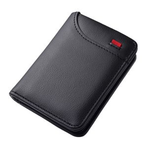 CRNGW Multiple Card Slots Short Men Wallet Two-Fold Solid Color Men Card Holder Portable Ultra Thin PU Leather Coin Purse Male
