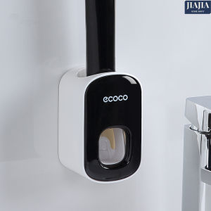 SG seller Household Toothpaste Dispenser Bathroom Accessory Set Toothbrush Holder Wall Mount Bracket Bathroom Accessorie