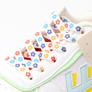 Heart Love Shoe Laces Flowers Little Daisies Sakura Shoe Lace Flat Shoelaces for Sneakers AF1 High-top Canvas Shoelace for Shoe