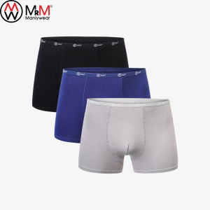 Combo 3 Quần lót nam Boxer Bamboo Organic kháng khuẩn thấm hút mồ hôi MRM Manlywear - Cạp chun nhỏ