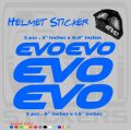 evo Helmet Sticker set standard size cutout vinyl sticker. 