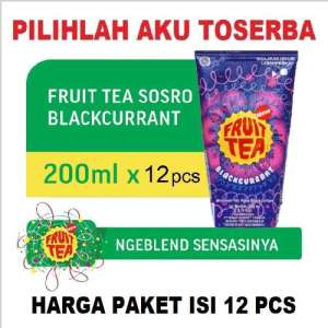 Fruit Tea Sosro BLACKCURRANT Genggam 200 ml - ( HARGA 12 pcs )