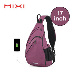 Túi Đeo Chéo Ngực Mixi 17 Inch Cho Nam Nữ Túi Đeo Vai Thể Thao Đổi USB Túi Đựng Tài Liệu Túi Hình Tam Giác Túi Nhỏ Giọt Nước Thường Ngày M5225