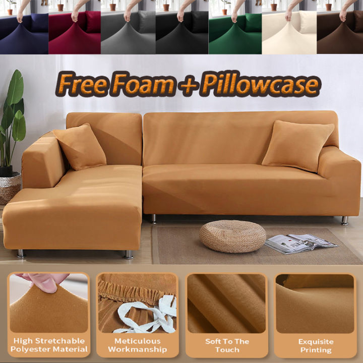1/2/3/4 Seat Sofa Cover Regular Fit L Shape Sofa Cover Extendable