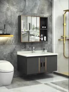 [CozyNest ]Aluminum Bathroom Cabinet Bathroom Mirror Cabinet Cabinet Wash Basin Inligent Mirror Cabinet