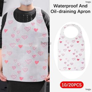 [COD] hegu 10 Pcs Disposable Apron For Hotpot Oil-proof Anti-fouling Aprons Adults Portable Cleaning Cooking Non-woven Waterproof Delantal