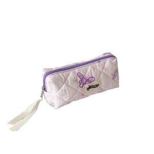 SFHDF Butterfly Y2K Butterfly Stationery Bag Large Capacity Storage Korean Style Pencil Case Cute Cosmetics Card Pen Ins Pencil Pouch Stationery Holder