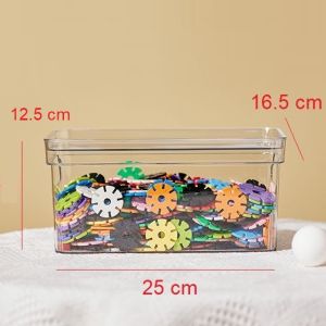 Toy Organizer Storage Box Transparent Display Cover Doll Kotak Simpan Alat Permainan Stackable Free Cover 积木玩具玩偶收纳盒