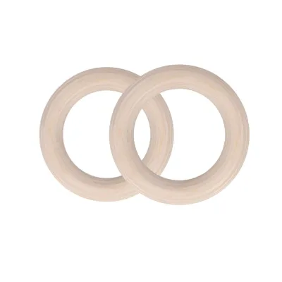 HEFEI STORE 2Pcs Không trượt Nhẫn treo phòng tập thể dục Công suất cao Gỗ nguyên khối Vòng tập thể dục Tập luyện thể dục Mạnh mẽ Nhẫn tập luyện kéo lên Phòng tập thể dục tại nhà