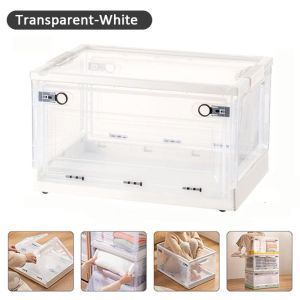120L Large Capacity Foldable Storage Box Stackable Transparent Storage Box With Lid Household Clothes Storage Organizer Box 收納盒/收納箱