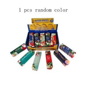 GROCERIY Ultra-Soft Slow Rising Squishy Toy Butter Stick Slow Rising Butter Slow-Rebound Toys Christmas Edition Colorful Butter Squishy Toy Christmas