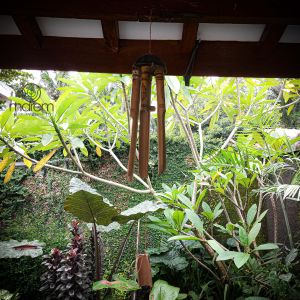 LONCENG KLONTONG ANGIN BAMBU GENTA ANGIN WIND CHIME CRAFT BAMBOO UNIK DEKORASI TAMAN