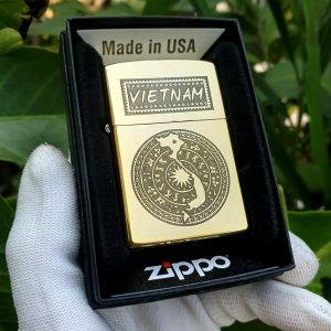Bật Lửa Zippo Trống Đồng - Đồng Nguyên Khối Đáy Dập Đời La Mã ( Tặng Kèm Phụ Kiện )