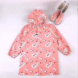 Raincoat Children Rain Poncho Boys Girls Poncho with Schoolbag Child Thickened Windbreaker Raincoat Rain Poncho for Kids