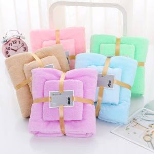 HANDUK SET 2IN1 HANDUK MANDI DAN WAJAH COTTON TOWEL IMPORT KAIN BULU KARANG