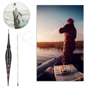 QIXING Fishing Gear Fishing Tackle Fishing Tools Luminous Deep Water Bite Alarm Nano LED Light Stick Fishing Float Tube Electric Fishing Float LED Fishing Float Fishing Bobber