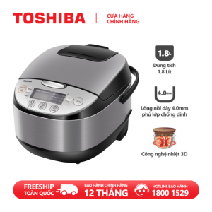 Nồi cơm điện tử Toshiba 1.8 lít RC-18DR2PV(K)-Chính Hãng 100% trưng bày mới 98- 99%-Công suất:780 W-1.8 lítCông nghệ nấu:3D -Bảo Hành 12 Tháng