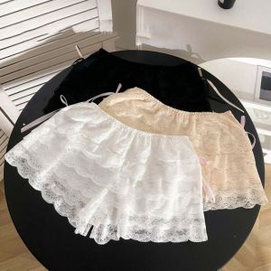 GOOTRADES โบว์น๊อต กางเกงนิรภัยลูกไม้ โลลิต้า JK เสื้อมีระบาย กางเกงขาสั้นเพื่อความปลอดภัยของผู้หญิง แฟชั่นสำหรับผู้หญิง ป้องกันแสงสะท้อน กางเกงขาสั้นหลวมฤดูร้อน สำหรับผู้หญิงผู้หญิง