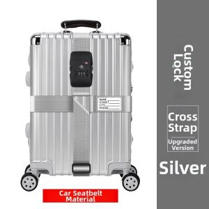 [SG In Stock]Luggage Cross Straps With TSA Lock Adjustable 20-34 Inches T-Shape Secure Reinforcing Luggage Strap