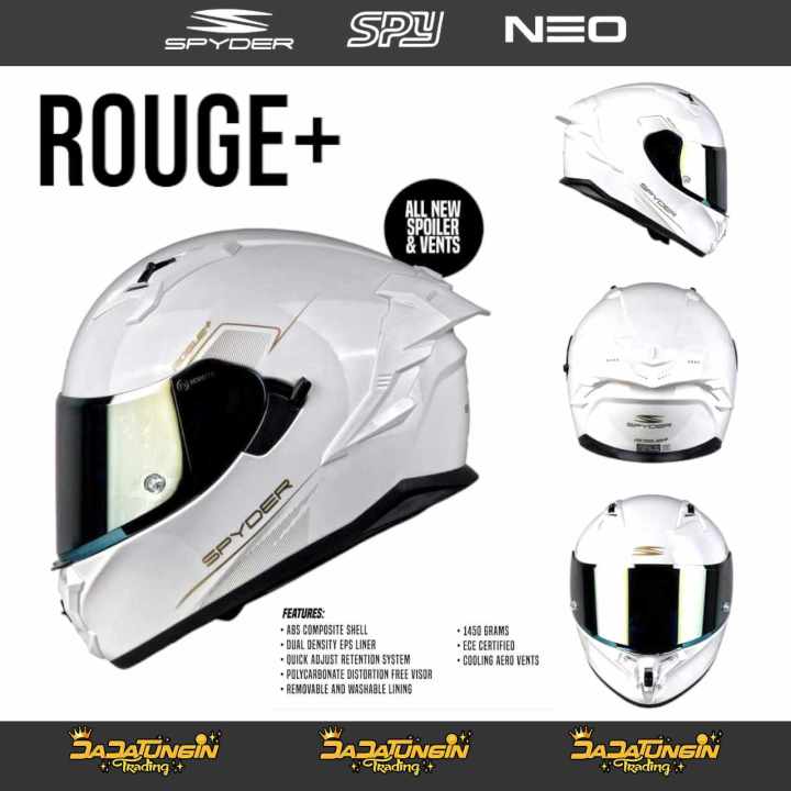 SPYDER ROGUE+ Dual Visor with Free Spoiler and Extra Clear Visor ...
