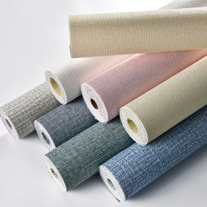 Wallpaper foam Linen Roll Wallpaper Dinding Form Dekorasi Kamar Kelas Atas - Wallpaper Elegant Linen