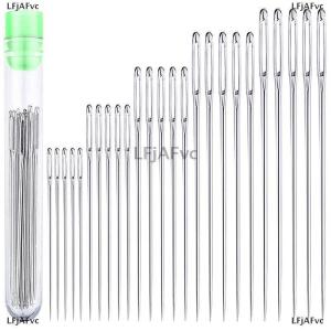 [COD] LFjAFvc 25 Pcs Large Eye Stitching Needles Sewing Needles Handmade Leather Needle Steel Yarn Knitting Needles Sewing Tool Set