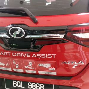 Vemart Perodua ativa rear back door handle bowl cover sportivo design chrome Glossy black carbon fiber