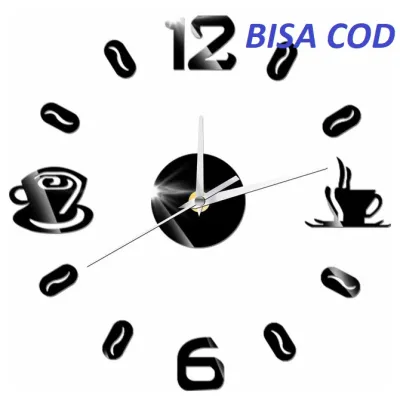 Jam Dinding DIY12 Giant Wall Clock Quartz Creative Design 50-60cm Model Coffee Bell