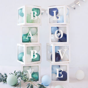 [SG Instock] Alphabet Balloon Box Number Balloon Box DIY Letter Balloon Box Baby Shower Birthday Wedding Decoration