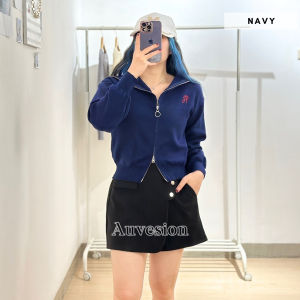 6116 Arsel Zipper Long Sleeves Knit Jacket Cardigan Atasan Wanita Rajut