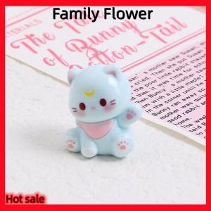 Family Flower Flash Sale 3PCS Bag Cute Waving Cat Figurines Car Ornaments Miniature Lucky Cat Home Desktop Decoration DIY Accessories Dollhouse Toy Gifts