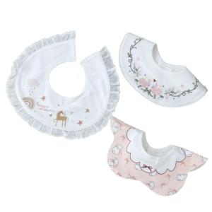 3 đếm mềm mại & thoáng khí cho bé ăn yếm có thể điều chỉnh Snaps Khăn Bandana bằng vải bông khăn cho trẻ mọc răng
