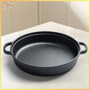 Rust-Resistant Cast Iron Skillet 8.7/9.8/11/11.8 Inch Double Handle Non-Stick Pan for Cooking Enthusiasts