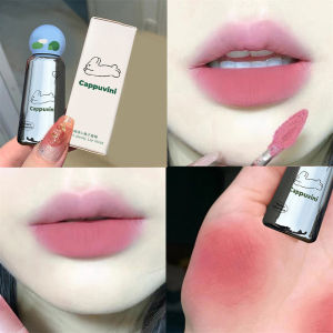 Lorzi Cappuvini Bunny Lip Glaze Matte Velvet Lip Mud Long Lasting Waterproof Smooth Cosmetics Student Party Lipstick Makeup