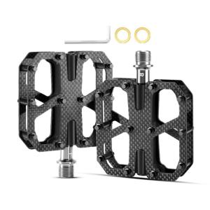 Light Weight Carbonfiber Cycling Pedals Oversized Platform Nonslip Spikes Aluminum Alloy Sealed Design High Performances