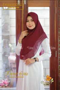 Terlaris Hijab Khimar 2 Layer Livia Polos Jilbab Syari Dua Layer Cerruty Babydoll Umi Hijab By GJM